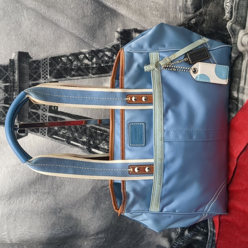 Coach nylon and suede bag 10663